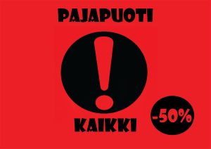 Pajapuodissa -50% ale koko tämän viikon!